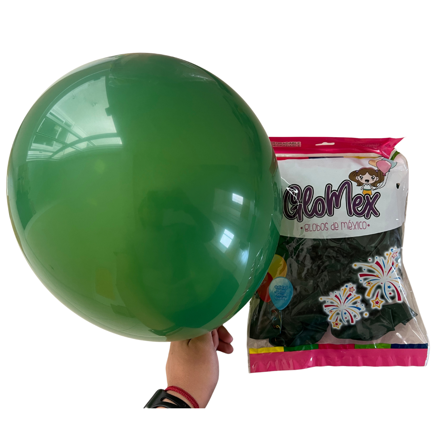 GLOMEX VERDE OSCURO STD 12'' C/100 PZ